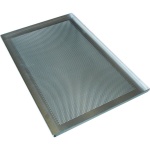 Pekač aluminijasti 400x600 mm perforiran z 4 robi 20 mm